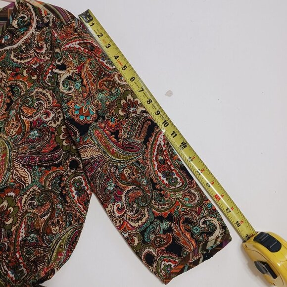 Fig and Flower Paisley Plaid Tunic Size Large Bohemian Boho - Picture 13 of 15